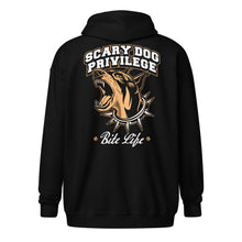 Load image into Gallery viewer, Scary Dog Privilege Doberman Zip-Up Hoodie
