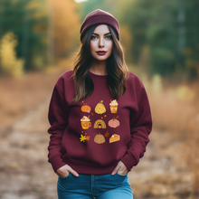 Load image into Gallery viewer, Retro Fall Icon Themed Sweatshirt - Vintage Vibes for Cozy Days