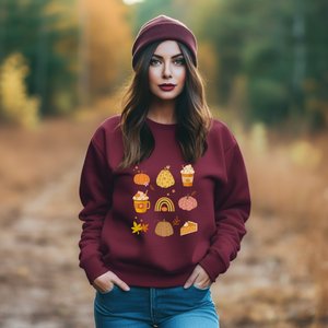 Retro Fall Icon Themed Sweatshirt - Vintage Vibes for Cozy Days