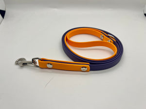 Purple & Orange Biothane Leash