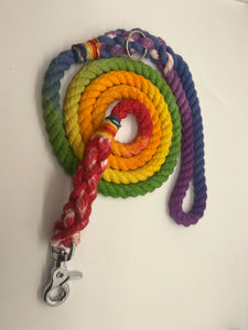 Rainbow Rope Dog Leash