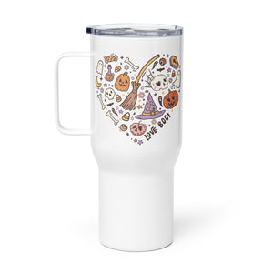 Retro Halloween Heart Travel mug with a handle