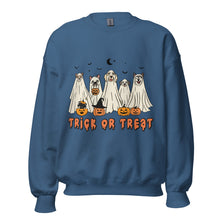Load image into Gallery viewer, Cute Ghost Dogs Trick or Treat Sweatshirt - Fetching Halloween Fun!