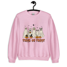 Load image into Gallery viewer, Cute Ghost Dogs Trick or Treat Sweatshirt - Fetching Halloween Fun!