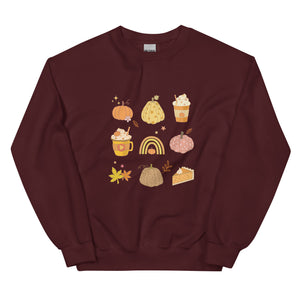 Retro Fall Icon Themed Sweatshirt - Vintage Vibes for Cozy Days