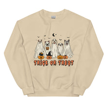 Load image into Gallery viewer, Cute Ghost Dogs Trick or Treat Sweatshirt - Fetching Halloween Fun!