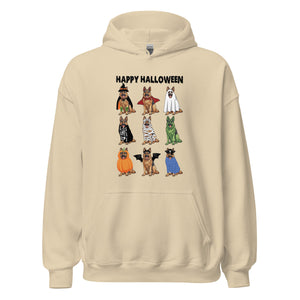 Halloween German Shepherd Dogs in Costume Hoodie