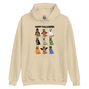 Halloween German Shepherd Dogs in Costume Hoodie