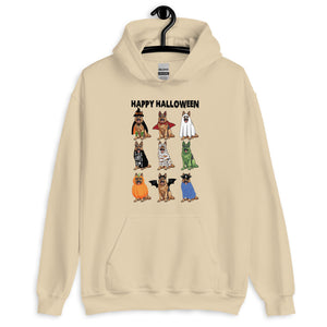 Halloween German Shepherd Dogs in Costume Hoodie