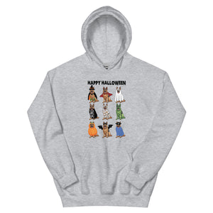 Halloween German Shepherd Dogs in Costume Hoodie