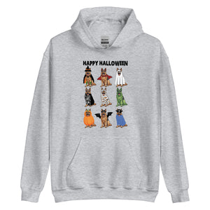 Halloween German Shepherd Dogs in Costume Hoodie