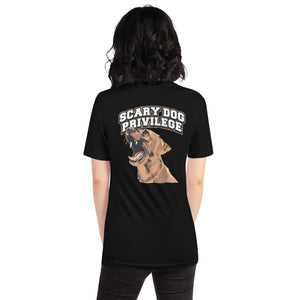 Scary Dog Privilege Yellow Lab Shirt
