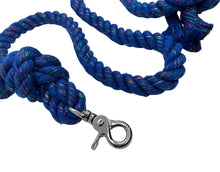 Load image into Gallery viewer, Blue Sparkle Rope Dog Leash