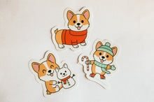 Load image into Gallery viewer, Corgi Holiday Sticker Pack