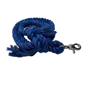 Blue Sparkle Rope Dog Leash
