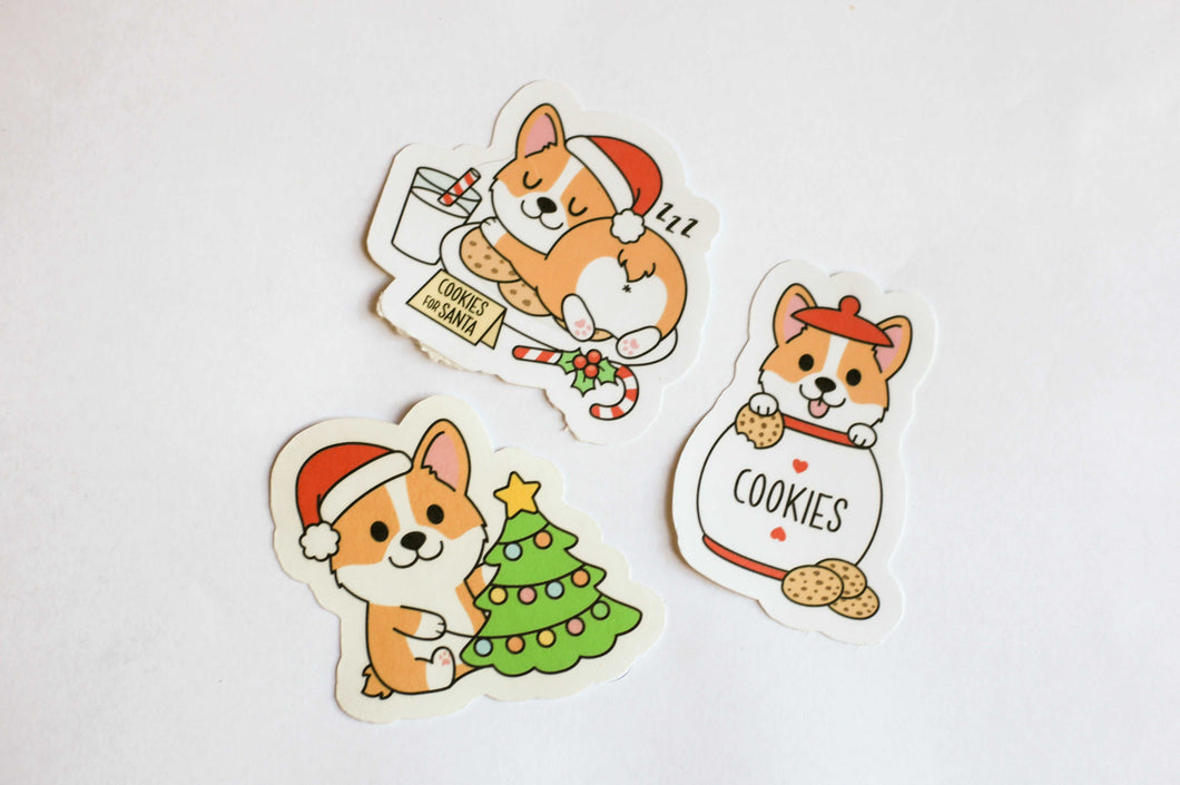 Christmas Corgi Sticker Pack