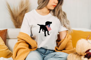 Labrador Retriever USA American Flag Shirt