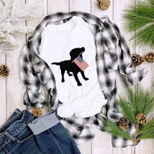 Load image into Gallery viewer, Labrador Retriever USA American Flag Shirt
