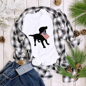 Labrador Retriever USA American Flag Shirt
