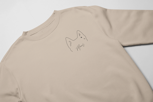 Custom Pet Ear Outline Sweatshirt