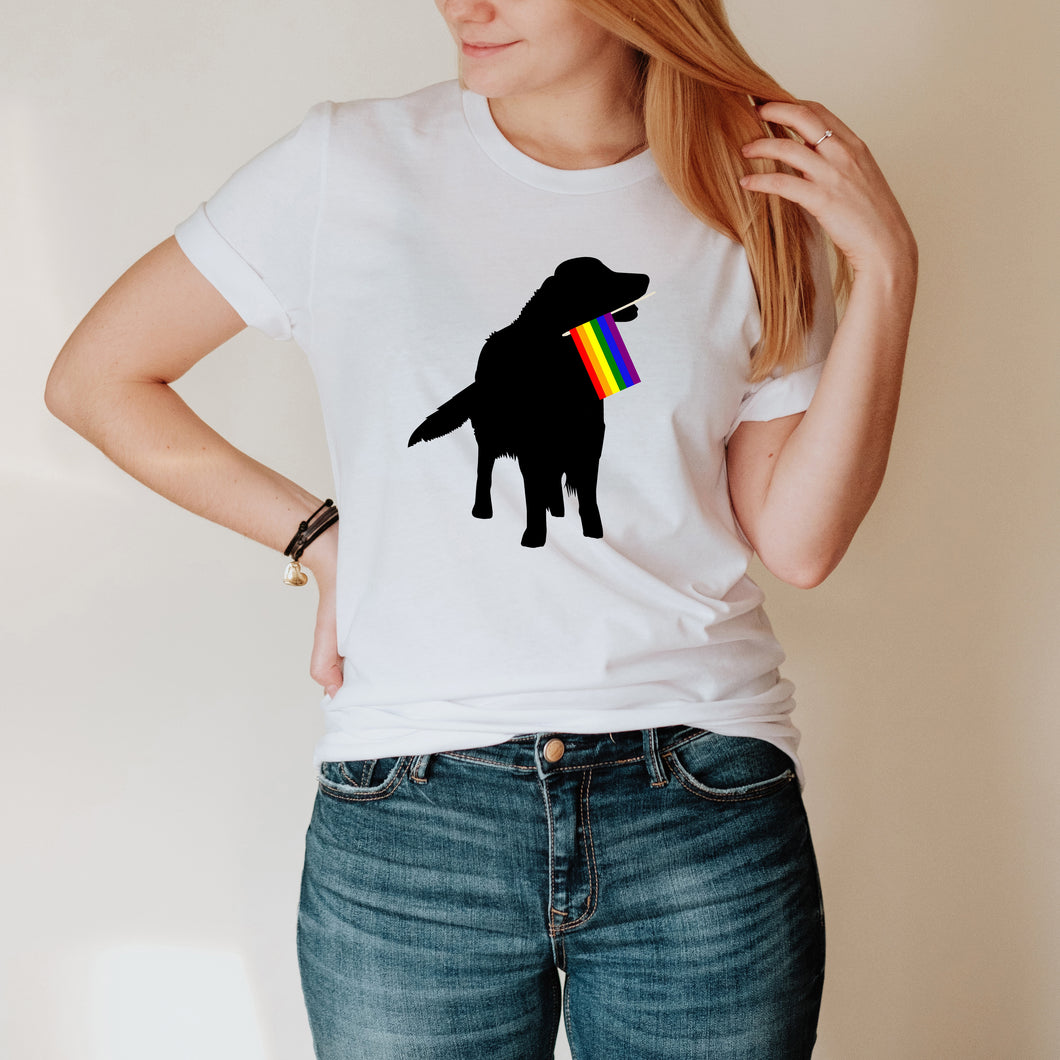 Golden Retriever PRIDE Flag Shirt