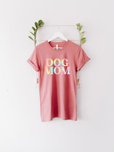 DOG MOM Pastel Tie-Dye Shirt