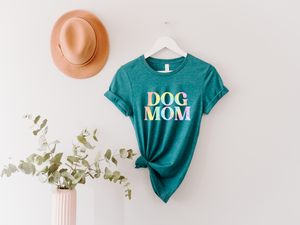 DOG MOM Pastel Tie-Dye Shirt