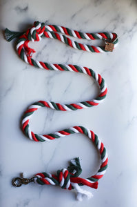 Christmas Knotted Rope Dog Leash