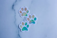 Load image into Gallery viewer, Rainbow Pastel Paw Print Sticker