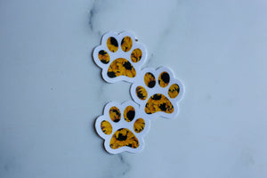 Sunflower Paw Print Sticker