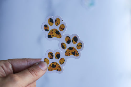 Sunflower Paw Print Sticker