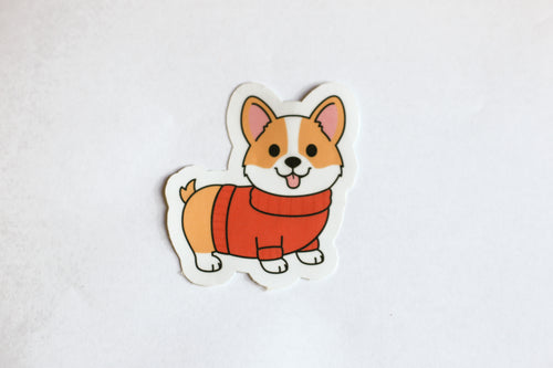 Corgi Sweater Sticker