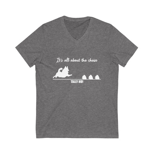FastCat Schipperke w/Tail V-Neck Tee