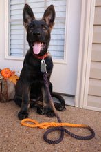 Load image into Gallery viewer, Black and Orange Ombre Rope Dog Leash - Kai&#39;s Ruff Wear