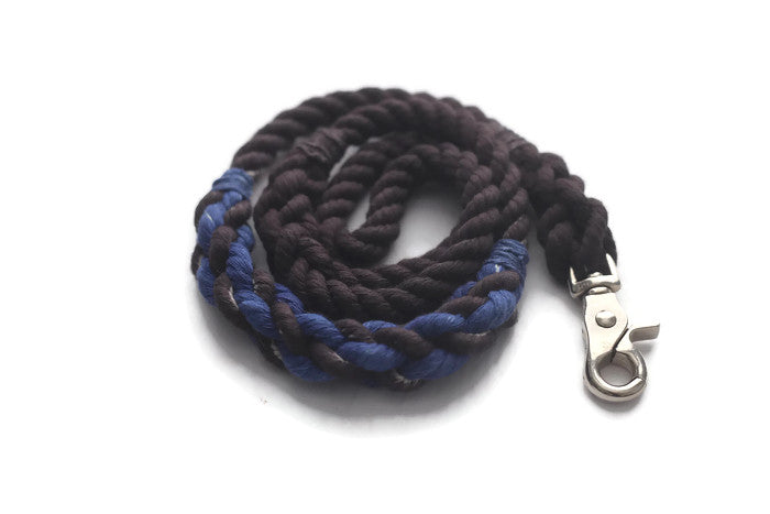 Thin Blue Line Rope Dog Leash - Kai's Ruff Wear
