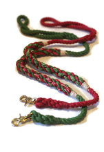 Load image into Gallery viewer, Green and Red Rope Dog Leash - Kai&#39;s Ruff Wear