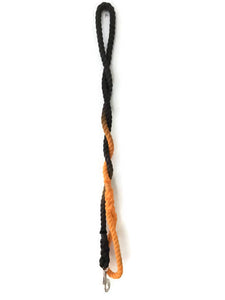 Black and Orange Ombre Rope Dog Leash - Kai's Ruff Wear