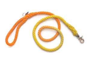Orange and Yellow Rope Dog Leash - Kai's Ruff Wear