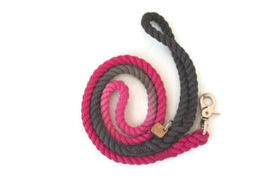 Pink and Grey Rope Dog Leash - Kai's Ruff Wear