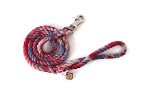 Red, White, and Blue Tie Dye Rope Leash - Kai's Ruff Wear