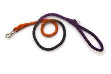 Load image into Gallery viewer, Black, Orange, and Purple Rope Dog Leash - Kai&#39;s Ruff Wear