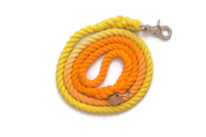 Orange and Yellow Rope Dog Leash - Kai's Ruff Wear
