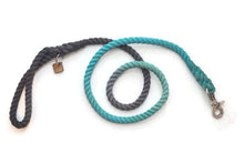 Load image into Gallery viewer, Grey and Aqua Rope Dog Leash - Kai&#39;s Ruff Wear