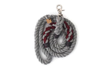 Load image into Gallery viewer, Grey and Burgundy Rope Dog Leash - Kai&#39;s Ruff Wear