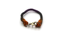 Load image into Gallery viewer, Black, Orange, and Purple Rope Dog Collar - Kai&#39;s Ruff Wear