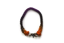 Load image into Gallery viewer, Black, Orange, and Purple Rope Dog Collar - Kai&#39;s Ruff Wear