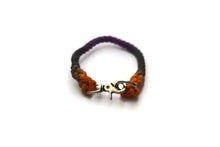 Load image into Gallery viewer, Black, Orange, and Purple Rope Dog Collar - Kai&#39;s Ruff Wear