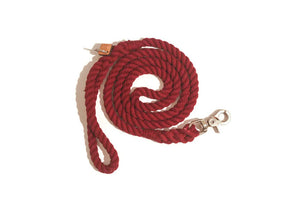 Burgundy Rope Dog Leash - Kai's Ruff Wear