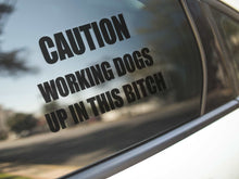 Load image into Gallery viewer, CAUTION Working Dogs Car Decal