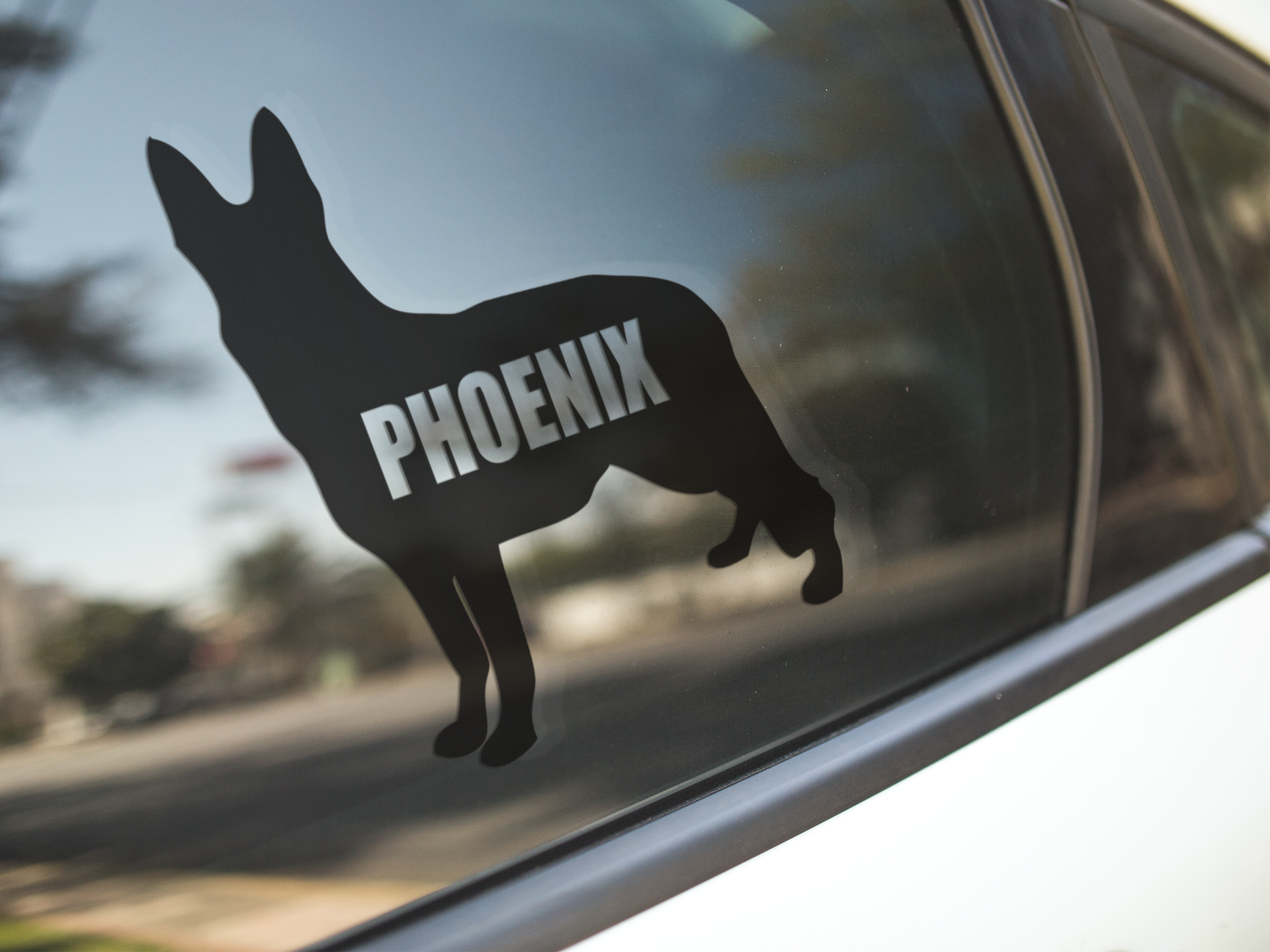 German shepherd car online stickers
